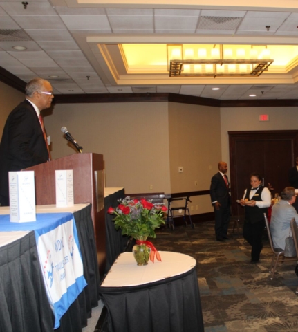 First Vice-President Robert Wilson recognizing elected officials and candidates